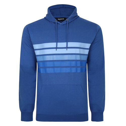 Bigdude Striped Hoody Deep Blue
